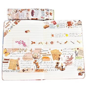 Amazon.com: DAPUTOU 18 Rolls Vintage Washi Tape Set,75/30/15